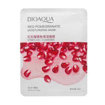 Тканинна маска для обличчя з екстрактом гранату Bioaqua Pomegranate Moisturizing Mask 25 мл 2106501444 фото