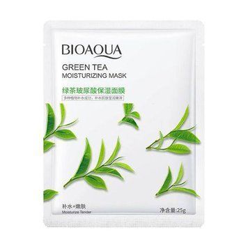 Тканинна маска для обличчя з екстрактом зеленого чаю Bioaqua Green Tea Moisturizing Mask 25 мл &nbsp;2106469070 фото