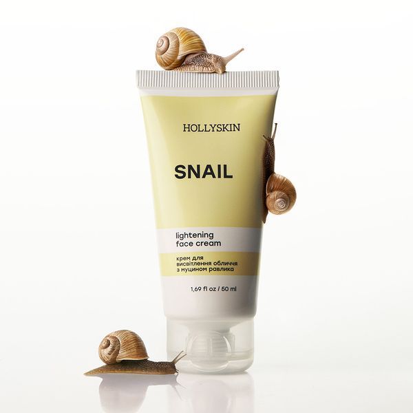 Пом'якшувальний крем для обличчя HOLLYSKIN Snail з муцином равлика 0215h фото